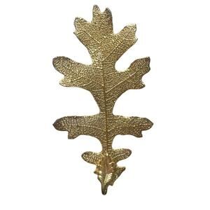 Vintage Natures Jewelry 24K Gold Dipped Real Oak Leaf Pendant for necklace